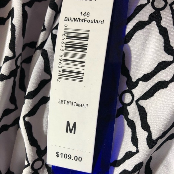 NWT Peter Nygard Blue Geometric Pantsuit Sz M - Picture 6 of 7